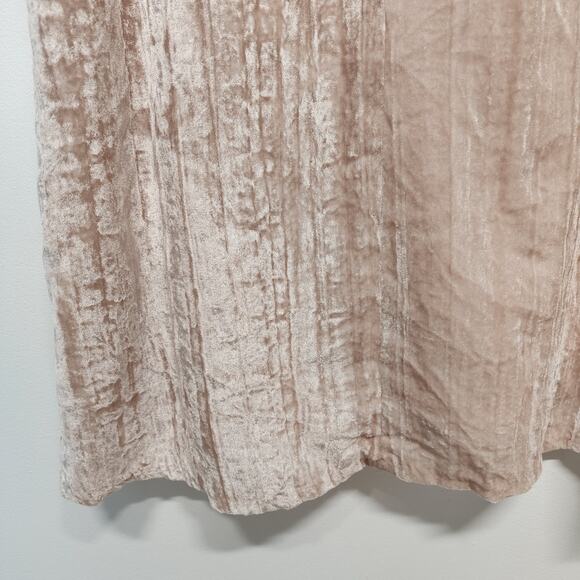 Ann Taylor Crushed Velvet Tank Swing Mini Dress Size 2P Blush Lined V-neck Glam - Picture 6 of 13